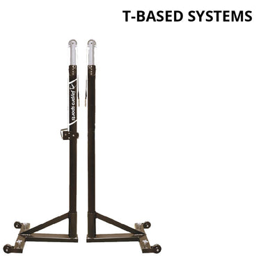T-Base - Competition Volleyball Uprights (FeatherLite (Pin-Stop Height Adjust) Upright) - NFHS, NCAA, USVBA Compliant